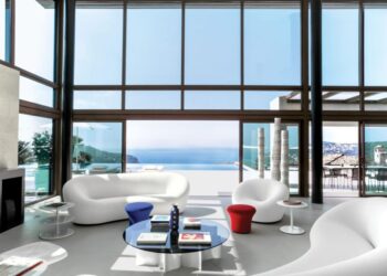 A beautiful home facing sea views. With large amounts of glass to enhance magnificent views it is worth protecting the fabric and furnishings, including any artwork from the harsh UV rays that will bleach out the colours and degrade the integrity of the fabrics.