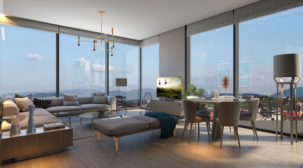 This architecturally designed home has been transformed aesthetically with privacy film to their glass from public passing by, while also having the benefit of reducing glare from the water.