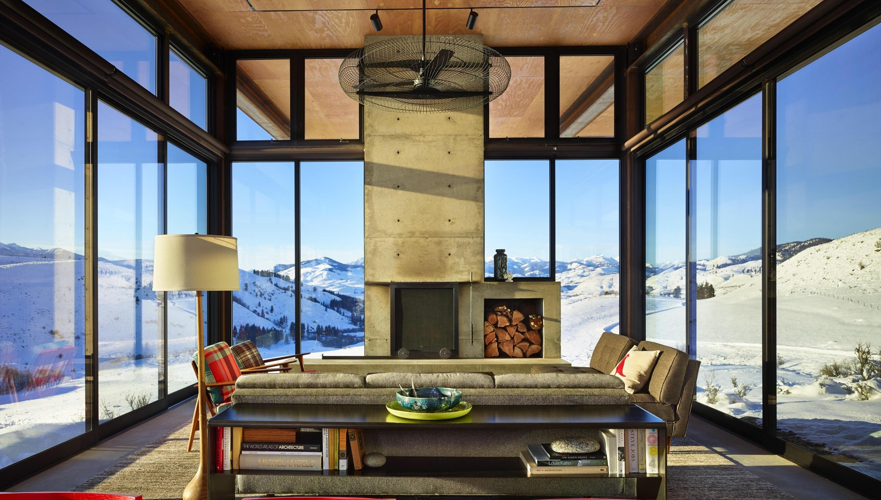 A warm comfortable living space that has views out to the snow-capped mountains can be achieved by using energy management window films to reduce heat loss in winter and can dramatically improve occupant comfort while enhancing an interiors ambience.