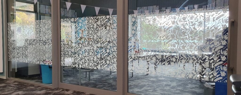 Arthur Street School manifestations throughout rooms to create a visual barrier between rooms for pupils
